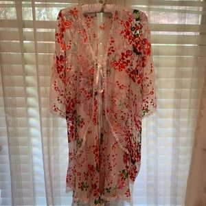 Schweitzer Linen silk nightgown and robe